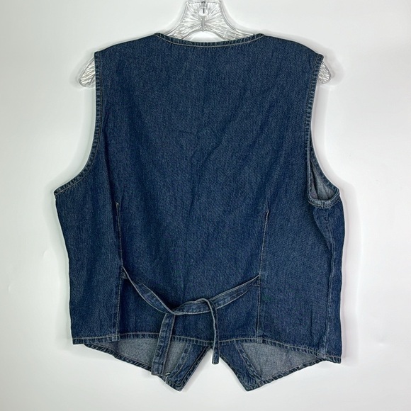 Vintage Basic Editions Spring Floral Butterly Button Cottagecore Vest Size Large - Picture 4 of 8